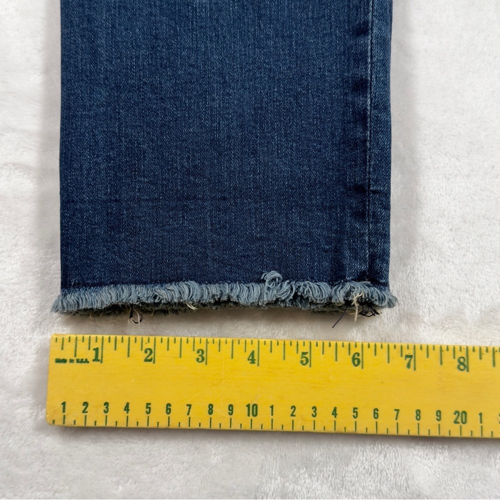 Kut From the Kloth Asher Frayed Cuffed Straight Leg Jeans Size 8 - Picture 11 of 12